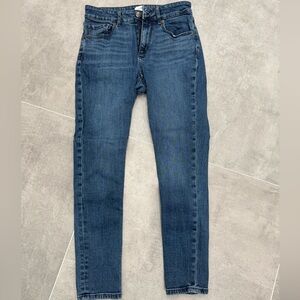 LOFT Dark Blue Curvy Skinny Ankle Jeans